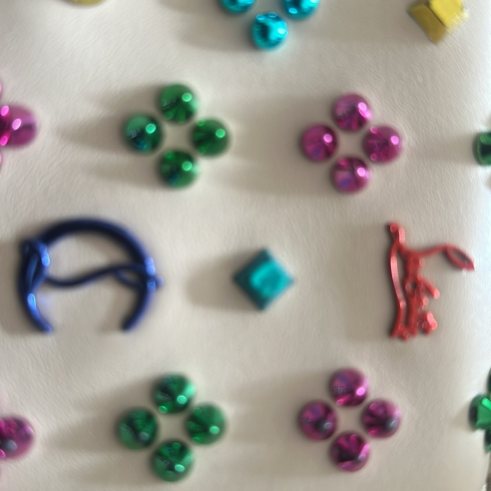 Christian Louboutin Paloma White Multi Metal Leather Clutch - Picture 7 of 8